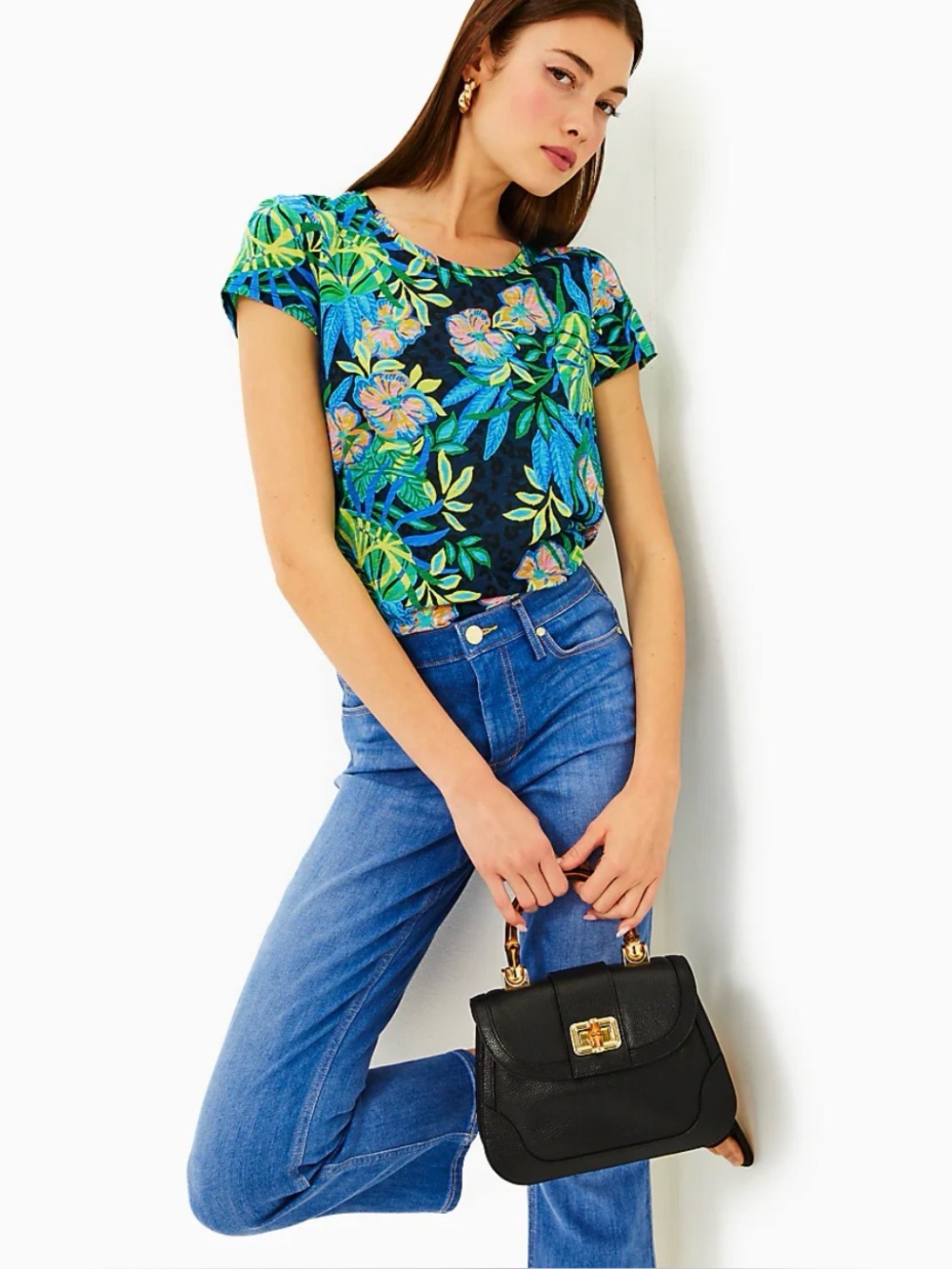 Lilly Pulitzer ETTA SCOOP-NECK TOP, MULTI THE HOTTEST SPOT - Picture 2 of 6